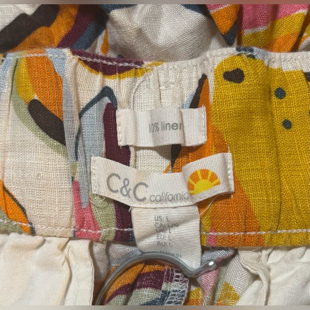 C&C California High Waist Shorts - White, Yellow, Pink, Blue - Picture 4 of 6